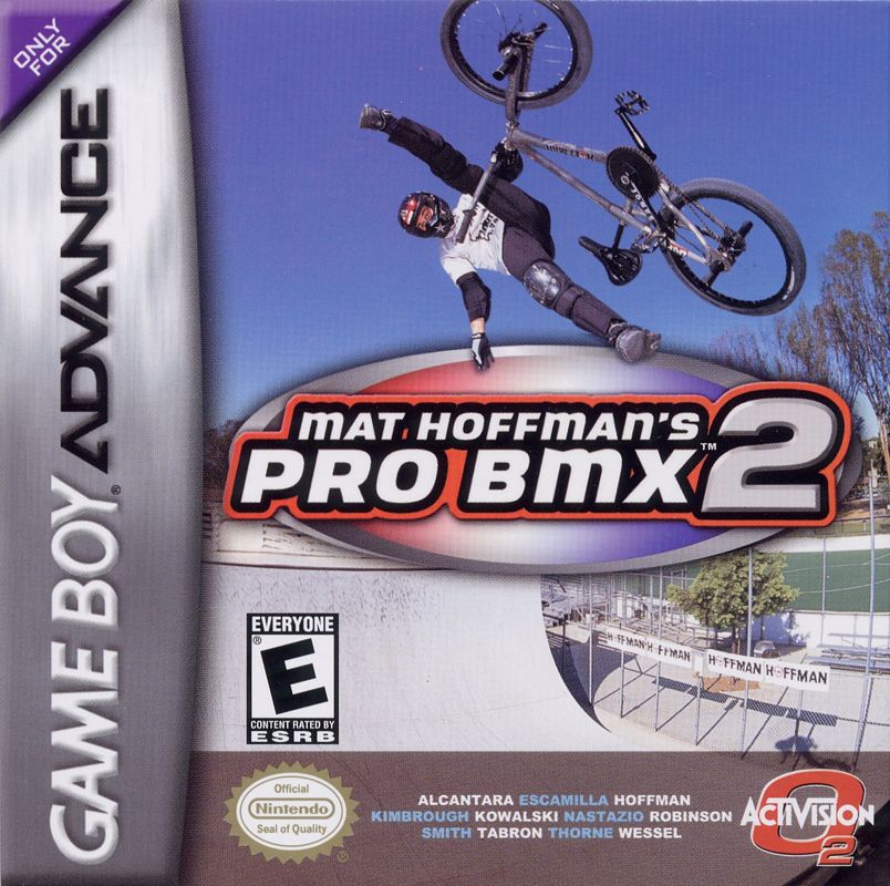 Mat Hoffman's Pro BMX box art for GameBoy Advance